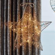 LED-sisustustuote Lily Star, kultainen, 40 x 40 cm, paristo