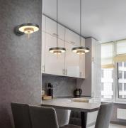 LED-riippuvalaisin Keaton, musta/kulta, Ø 40 cm, CCT