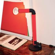 Stilnovo pöytälamppu Periscopio, punainen, korkeus 68 cm, metalli