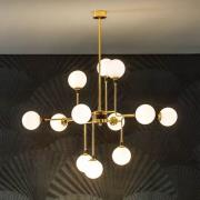 Stilnovo-riippuvalo Galassia, kullanvärinen, Ø 120 cm, 12-lamppuinen.