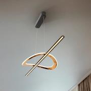 LED-riippuvalaisin Enora, musta/kulta, pituus 120 cm, CCT