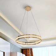 LED-riippuvalaisin Lorian, kullanvärinen, Ø 60 cm, metalli