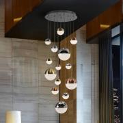 LED-riippuvalaisin Sphere, 14-valoinen, himmennettävä, Ø 60 cm, monivä...
