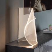 Velos II LED-pöytävalaisin, kromi, himmennin, metalli, muovi