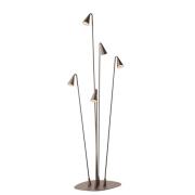 LED-lattiavalaisin ulos Brisa, 5-lamppuinen, mattaruskea