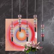 Kare Candy Bar Colore -riippuvalaisin, lasi, 5-lamppuinen, GU10