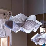 LZF Swirl-riippuvalo, harmaa/nikkelivärinen, Ø 75 cm, puu