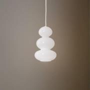 Riippuvalaisin Oman, kiiltävä valkoinen, lasi, Ø 14 cm