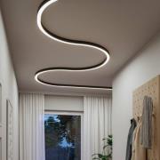 Paulmann LED-valolista Linion, musta, 90° kaari, 3 000 K