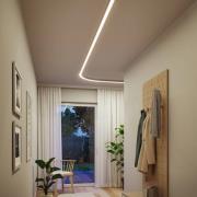 Paulmann LED-valolista Linion, kromi, 90° kaari, 3 000 K