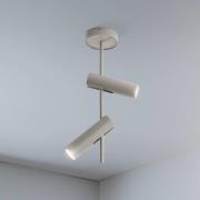 Kattospotti Leda 2, taupe, 2-lamppuinen, teräs, GU10, korkeus 55 cm