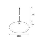 SLV riippuvalo Magico, Ø 55 cm, musta/kulta, metalli