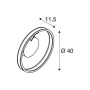 SLV LED-kattovalaisin One, Ø 40 cm, musta, metalli, CCT