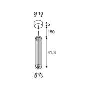 SLV LED-riippuvalaisin Quimera, kuparinen, Ø 8 cm, CCT
