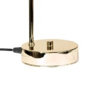 Pöytävalaisin Rico, lasi/metalli, kulta/valkoinen, korkeus 36 cm