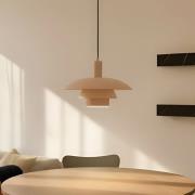 Lindby Elorri riippuvalaisin, beige, Ø 38 cm, metalli