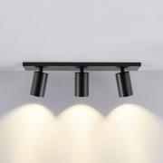 CAN TILT kattospotti, musta, 48 x 9 cm, 3-lamppuinen, metalli GU10