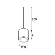 SLV LED-riippuvalaisin Oculus, kuparinen, Ø 9 cm, himmennettävä lämpim...