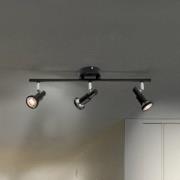 LEDVANCE LED-kattovalaisin GU10, kolme lamppua, musta