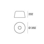 LED-kattovalaisin Delfi_S, musta, Ø 35 cm, metalli
