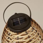 Solar-LED-terassivalaisin Netan, ruskea, rottinki, 23 cm, IP44