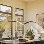 Lindby LED-riippuvalaisin Munja, musta, metallia, himmennettävä