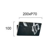 LED-seinävalaisin Selena, leveys 20 cm, musta, tekokivi