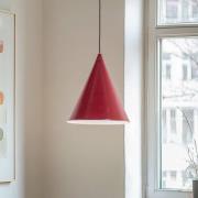 Riippuvalaisin, viininpunainen, metalli, Ø 24 cm, kartio, E27