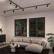 Paulmann URail-kiskospot Luxe, musta mattapintainen, GU10