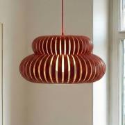 Lucande Slice -riippuvalaisin, punainen, metalli, Ø 48 cm