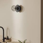 Globen Lighting kattovalaisin Art Deco, musta/harmaa, lasi