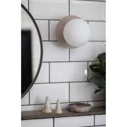 Globen Lighting seinälamppu ART DECO, valkoinen/valkoinen, Ø 16 cm, IP...