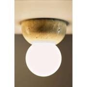 Globen Lighting Torrano-seinävalaisin, beige, Ø 13 cm IP44