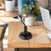 Pöytävalaisin Antique, savu/musta matta, korkeus 37 cm