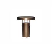 HÜBSCH LED-akkuinen pöytävalaisin BringMe Mini, messinki, 20 cm