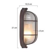 Kattovalaisin Lisanne, ruskea, soikea, metalli, lasi, E27