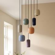 Lucande-riippuvalaisin Narion, pyöreä, 7-valo, värikäs, metallia