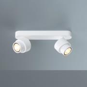 LED-kohdevalaisin BRUSH, valkoinen, 30 cm, 2-lamppuinen metalli, himme...