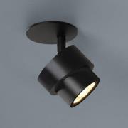 upotettava LED-kohdevalaisin BRUSH, musta, Ø 7 cm, metalli, himmennett...