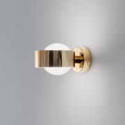 Seinävalaisin Mado, teräs messinkivärinen, lasi opaali, 1-lamppuinen