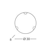 Kolarz seinälamppu Nonna, Ø 30 cm, kultainen hirvi, lasi