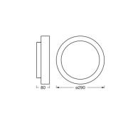 OSRAM kattovalaisin ORBIS MADRID, valkoinen, Ø 29 cm, metalli/lasi