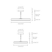 UMAGE LED-riippuvalo Asteria Plus Mini, helmenvalkoinen Ø 31 cm CCT