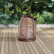 Aurinkokäyttöinen LED-valaisin Korbinian, ruskea, korkeus 29 cm, IP44,...