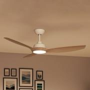 Philips LED-tuuletin Olas, Ø 132 cm, ruskea/valkoinen, hiljainen