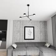 Riippuvalo Natsu, pituus 64 cm, metalli, 4-lamppuinen.