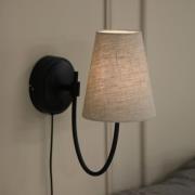 Markslöjd seinävalaisin Amar, beige/musta, pistoke, E14