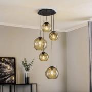 Vetro-riippuvalaisin lasista, 5-lamppuinen