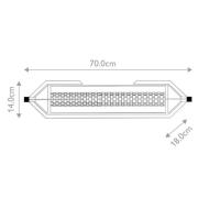 LED-seinävalaisin ESPADA, kiillotettu kromi Leveys 70 cm Metalli IP44