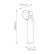 Seinälamppu WYNWOOD, vanha messinki Korkeus 40 cm Metalli/opaalilasi E...